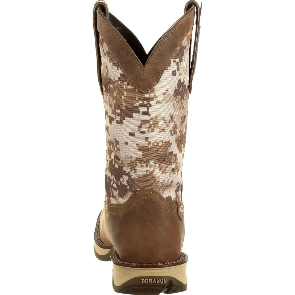Durango Men’s Rebel Desert Camo Dusty Brown Square Toe Boots M DDB0166