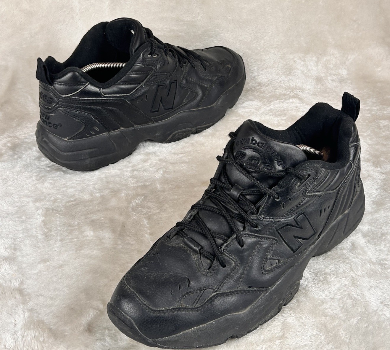 New Balance 608 V5 Slip Resistant Shoes Men Size 11.5 D Black Comfort Sneakers