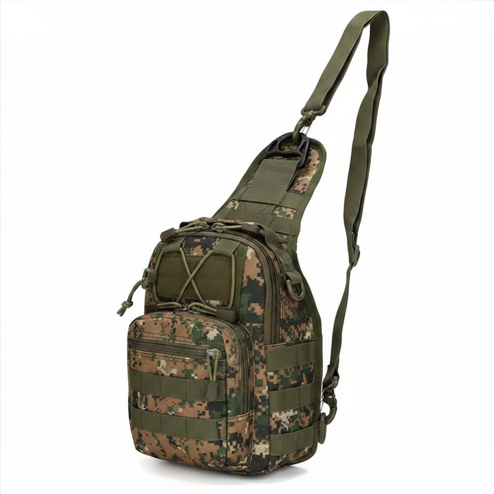 Tactical Shoulder Bag 800D Waterproof Oxford Small Chest Bag Outdoor Sports
