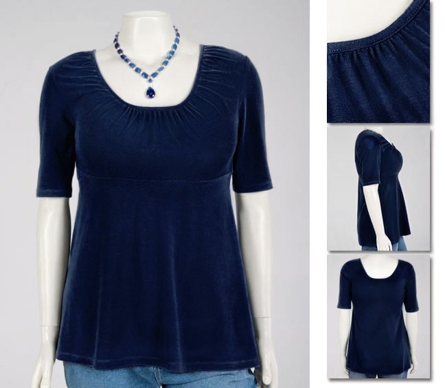 NEW Zaftique SWEET MAIDEN TOP Navy Blue 0Z 1Z 5Z 6Z / 14 16 32 36 L XL 1X 5X 6X