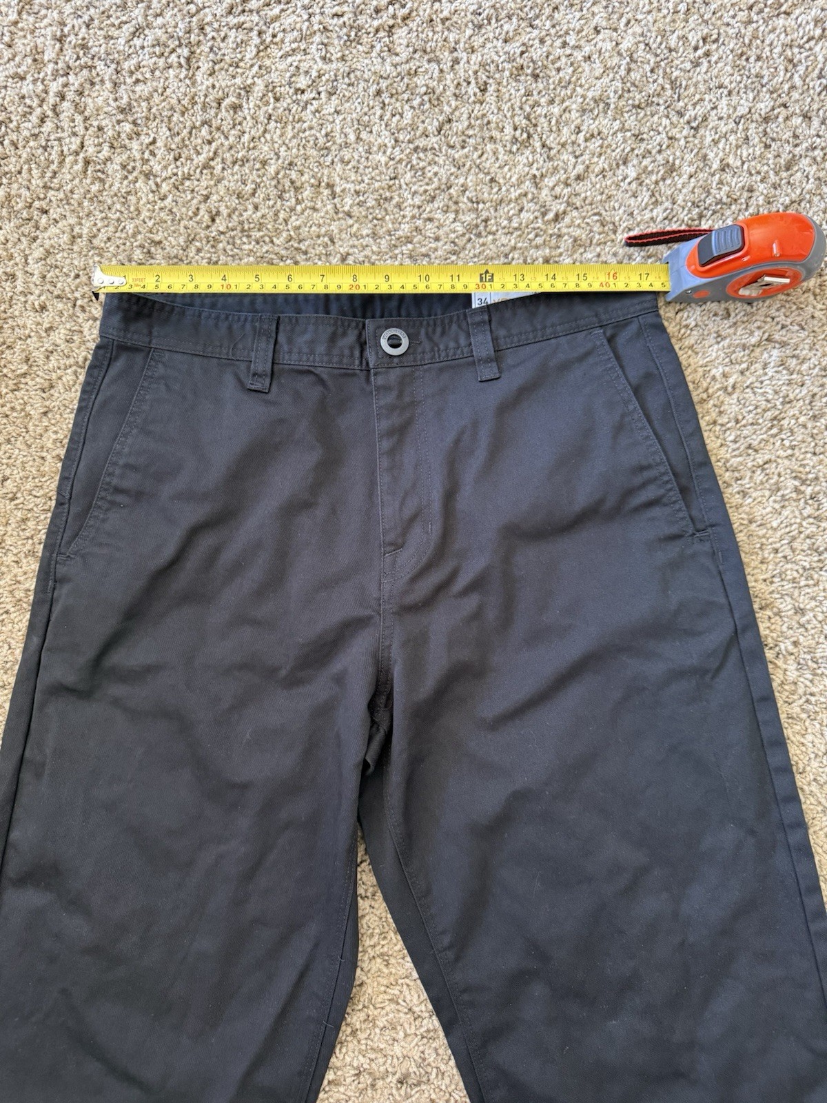 Volcom True To This Pants Regular Fit Black Men’s Size 34×28 Excellent Condition
