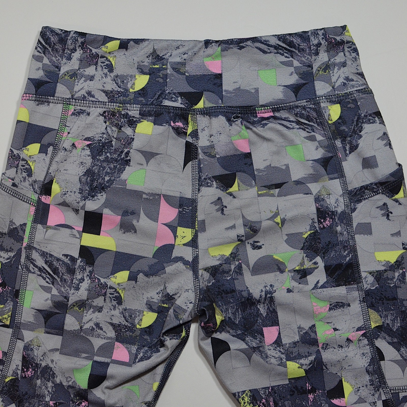 Athletic Pants Girls L 10/12 Gray Multicolor Pockets Athletic Works Yoga Sports