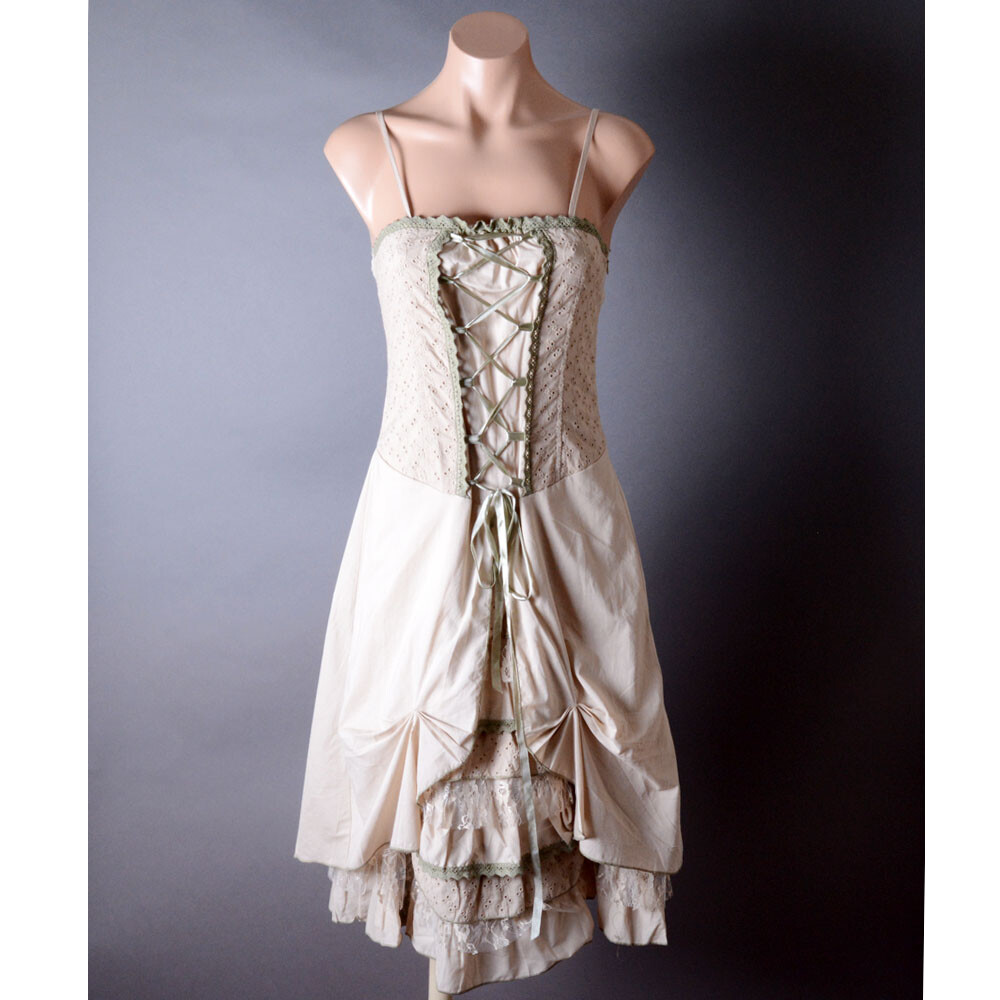 Petticoat Corset Victorian Steampunk Ball Western Bustle Dress S M L XL 2XL 3XL