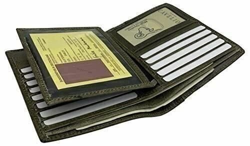 RFID Blocking Genuine Leather Bifold Hipster European Wallet For Men USA Series