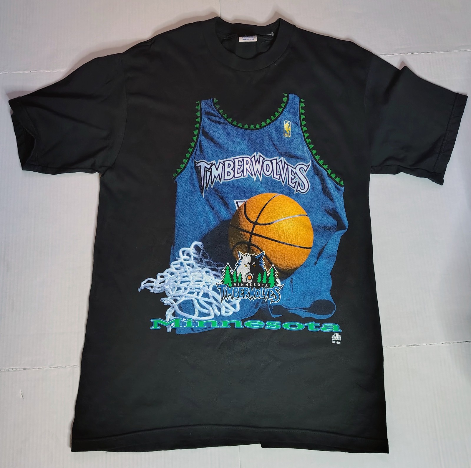 Vntg Kevin Garnett 2000s T-shirt NBA Basketball Minnesota Timberwolves Starter M
