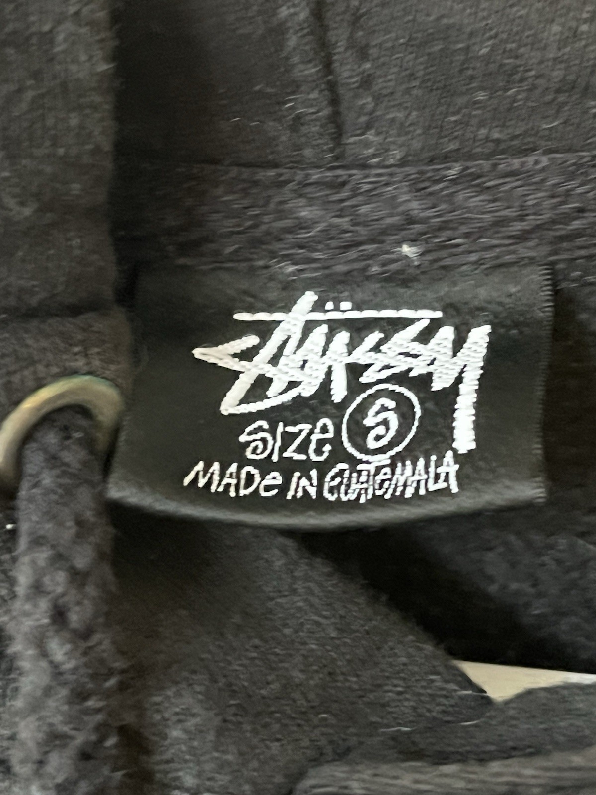Stussy Jorge Hoodie Mens Small Black Sweatshirt Mint Shape 21”x22”