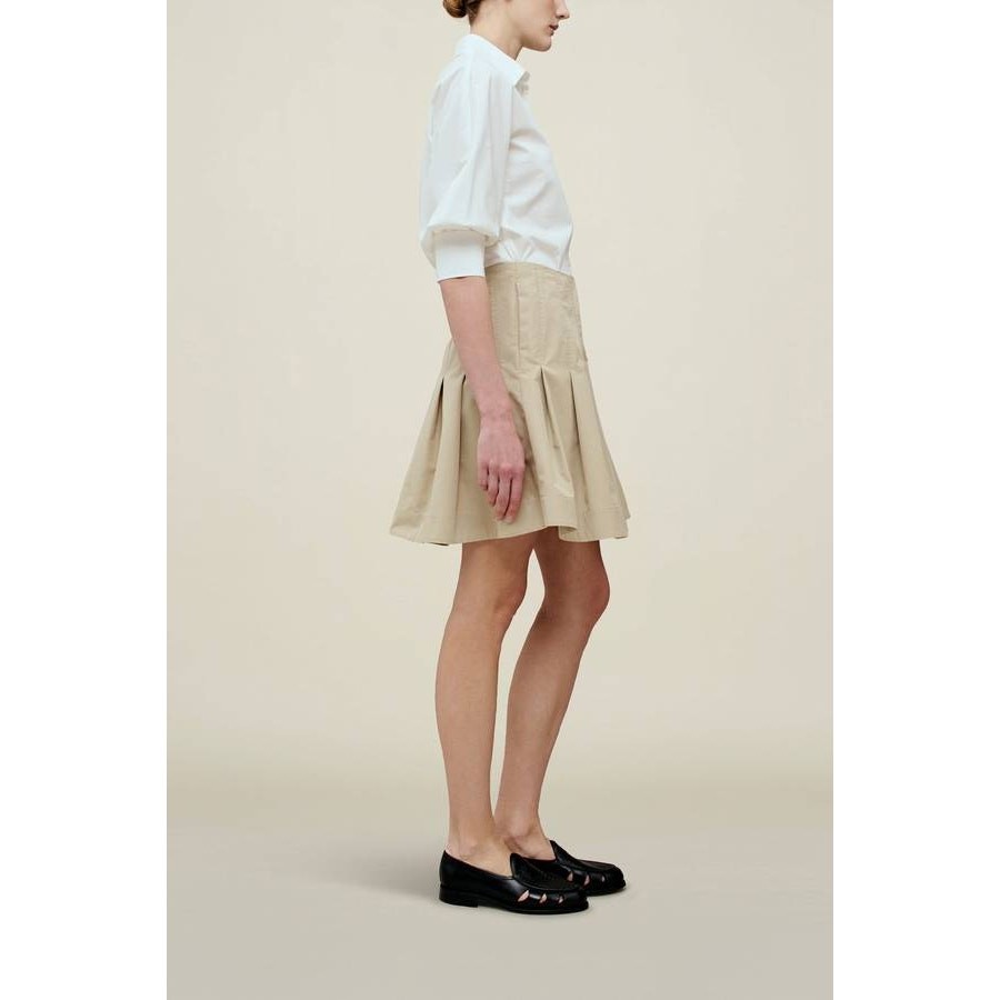 Kallmeyer Sutton Pleated Skirt in Oyster XS