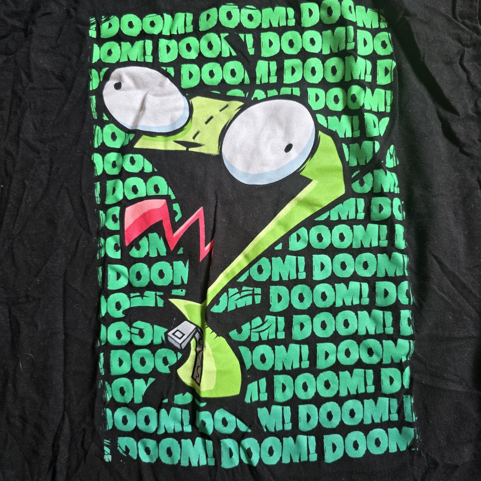 Invader Zim Scene Fashion Gir Doom Tshirt, Size Large, Black