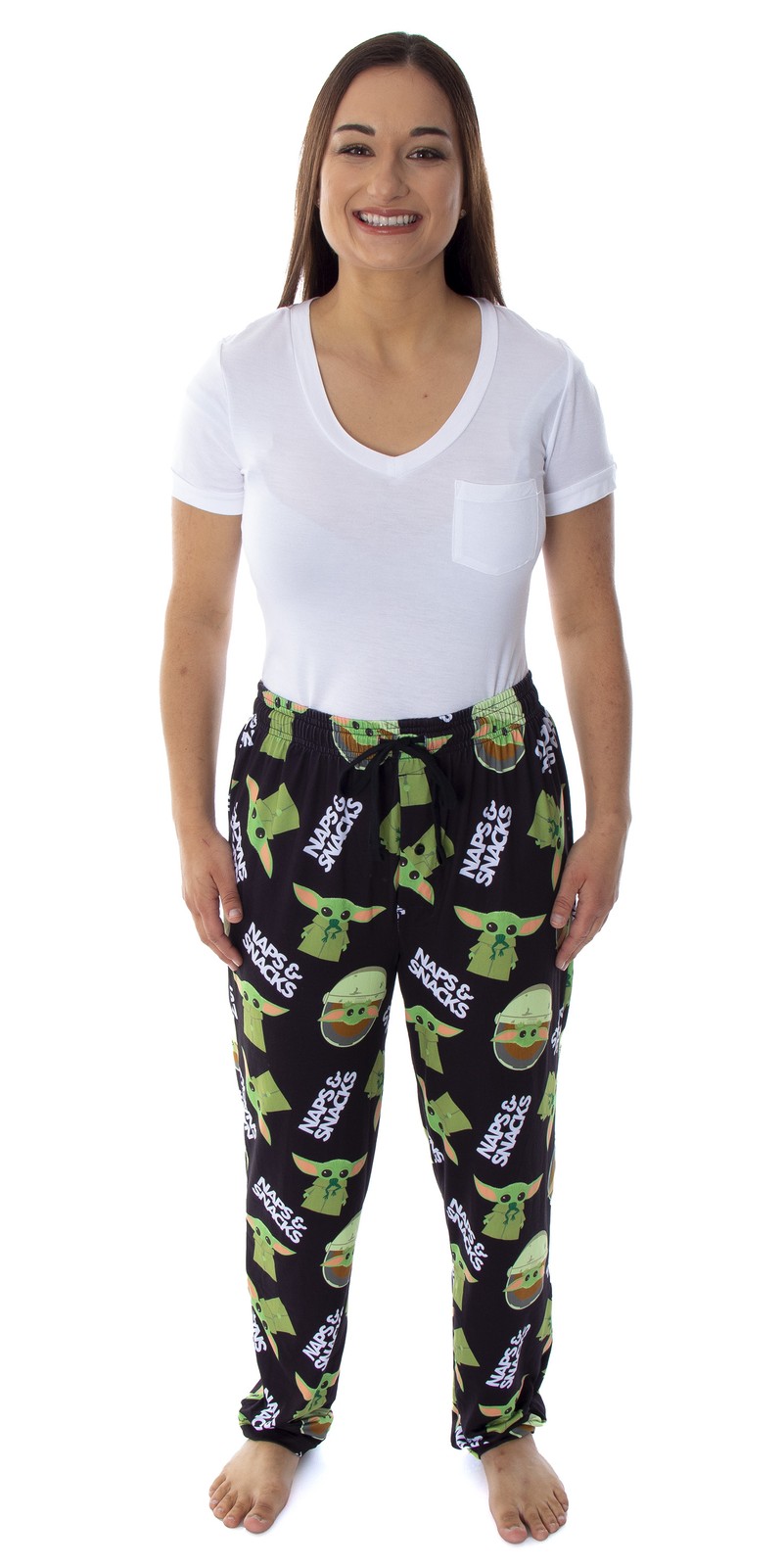 Star Wars Men’s Baby Yoda Snacks And Naps Sleep Lounge Pajama Pants