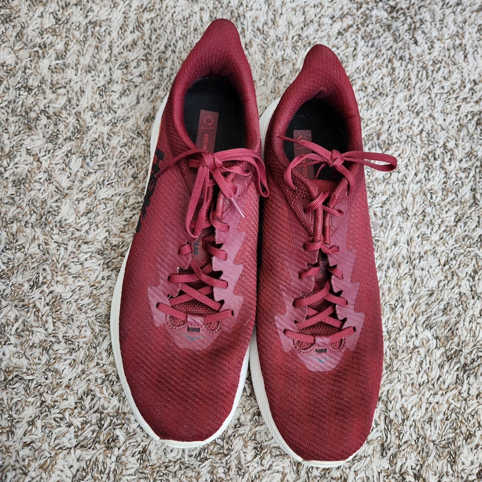HOKA One One Solimar Running Shoes Sneakers Men’s 14 D Burgundy Red Athletic