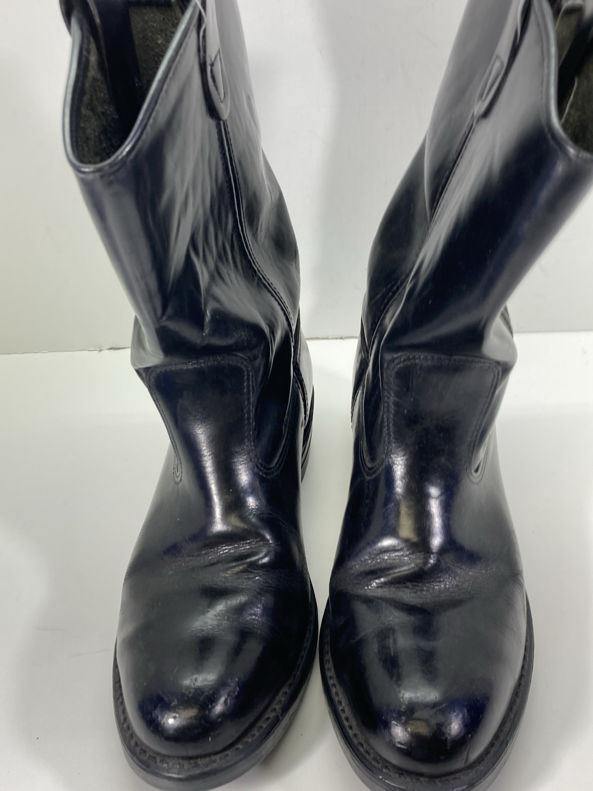 Iron Age Steel Toe Safety Roper Boots Men Size 9 EE Wide Black Leather Western