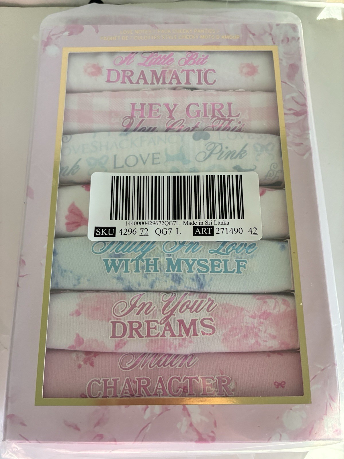 Victoria’s Secret PINK And Loveshackfancy Cheeky Cotton Panties Set 7 New In Box