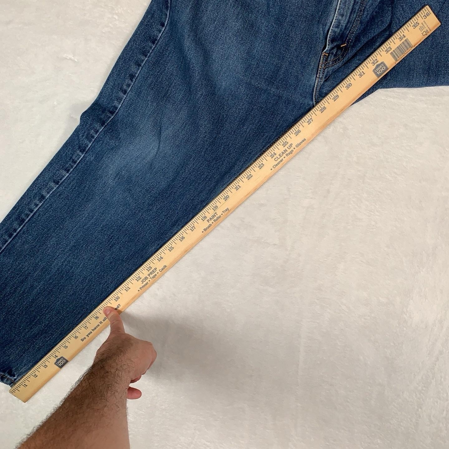 Levis 505 Regular Jeans Mens 36×29 Blue Medium Wash Straight Denim Cotton