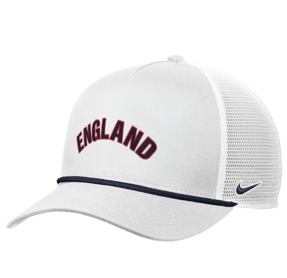 England National Team Nike Rise Rope Trucker A-Frame Adjustable Hat – White