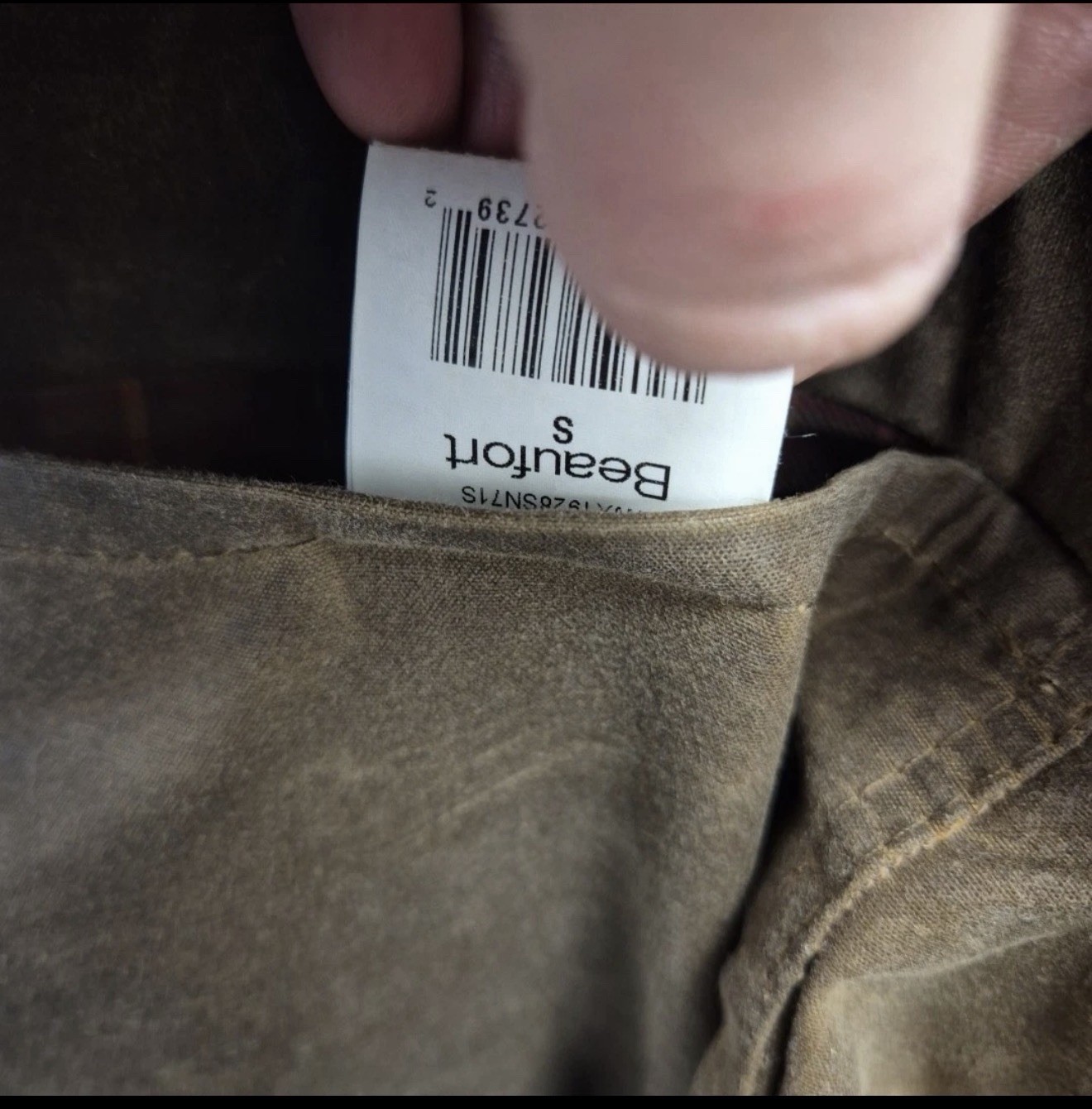 Barbour Beaufort Men’s Waxed Jacket, Bark Size S