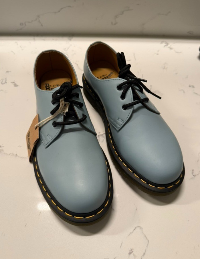 Doc Marten 1461 Smooth Leather Oxford Shoes Sky Blue New No Box – Size 7M/8W