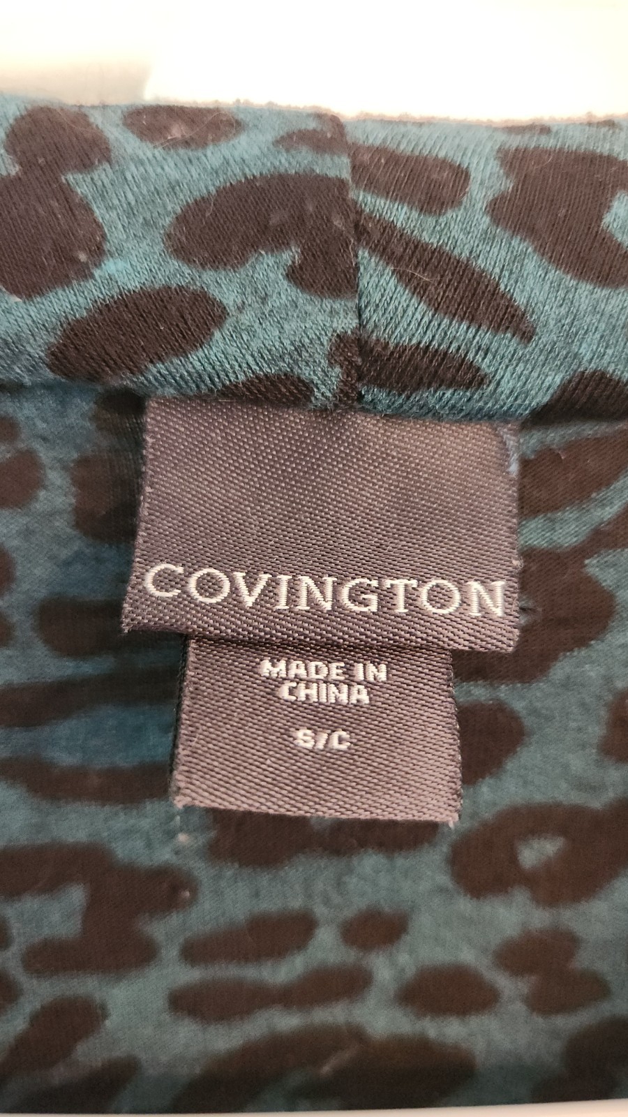 Blue Animal Print Top For Women