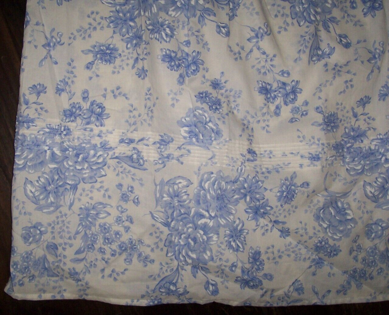 NWT Eileen West White/PERIWINKLE BLUE Floral 50″ Sleeveless Cotton Nightgown S
