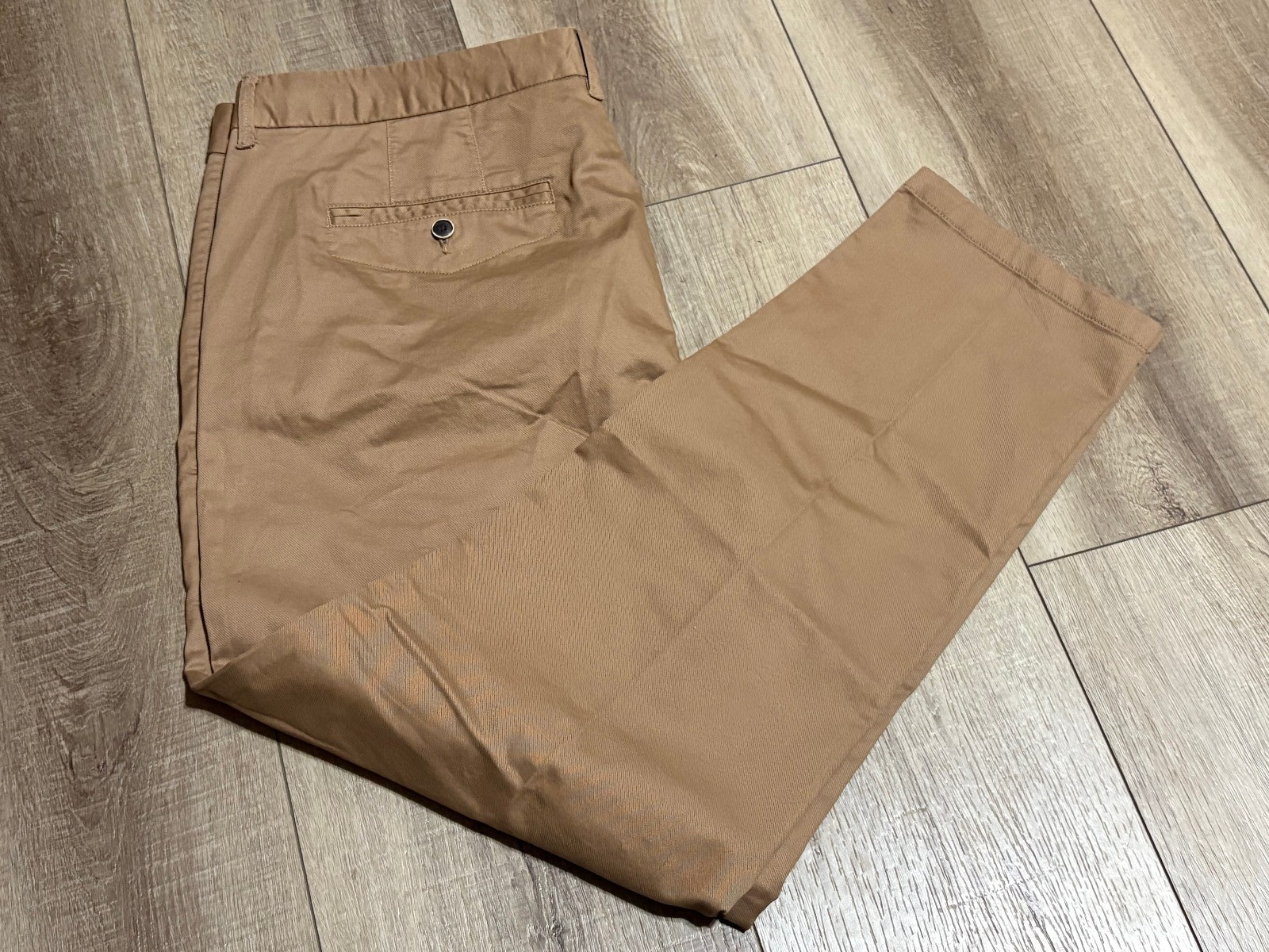 Perk Feel Good Chino Slim Fit + Stretch Pants Mens Size 42/30 Smooth Oak