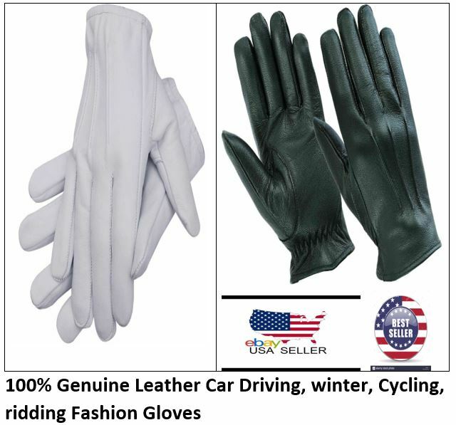 Unisex unlined Police Dressing Driving Fashion soft Sheep 100% Leather Gloves