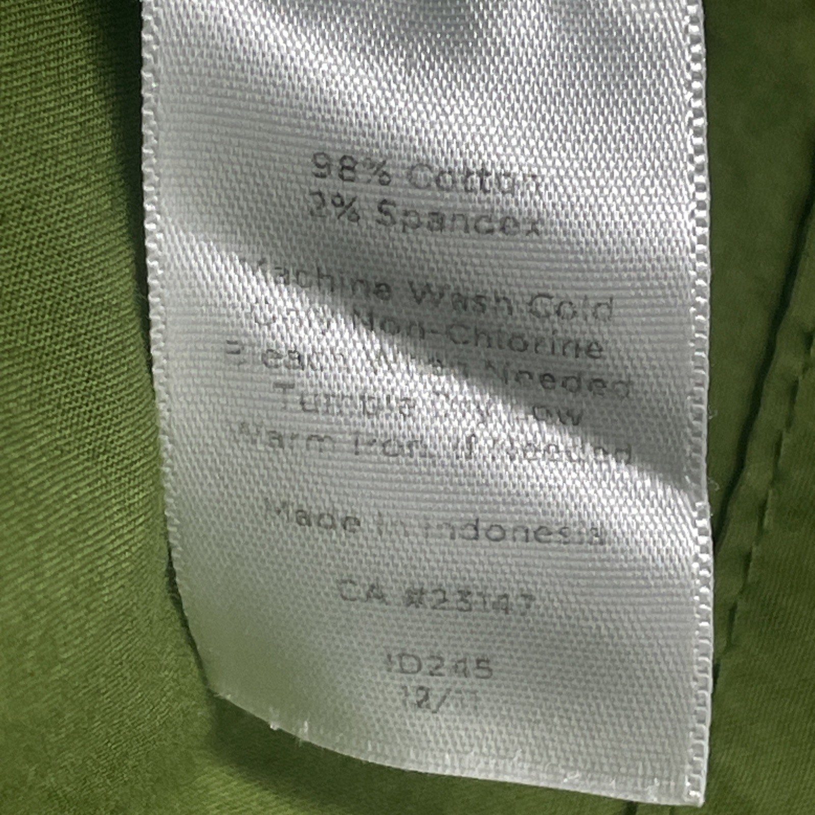 Talbots Utility Jacket Women’s Size 2 Green Military Safari Zip Button Cotton