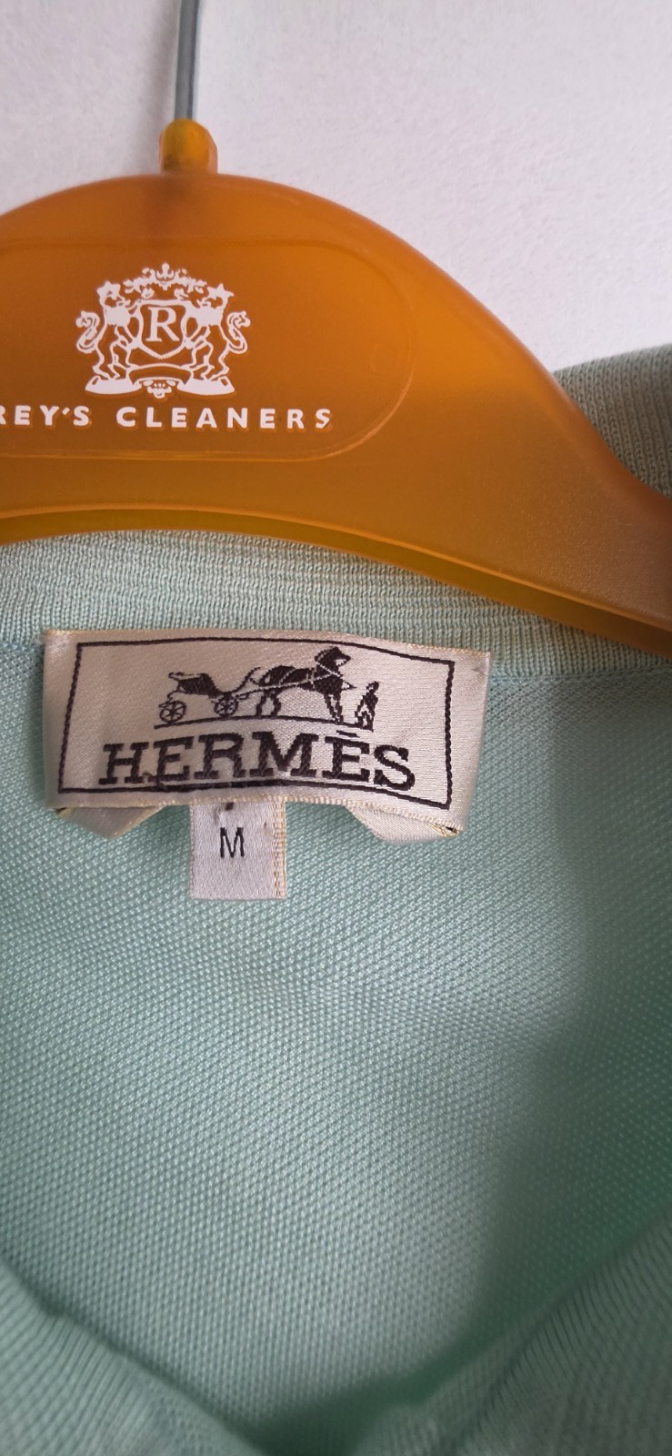 Vintage Mint Green Polo Shirt Men’s Medium Made in Italy 100% Cotton