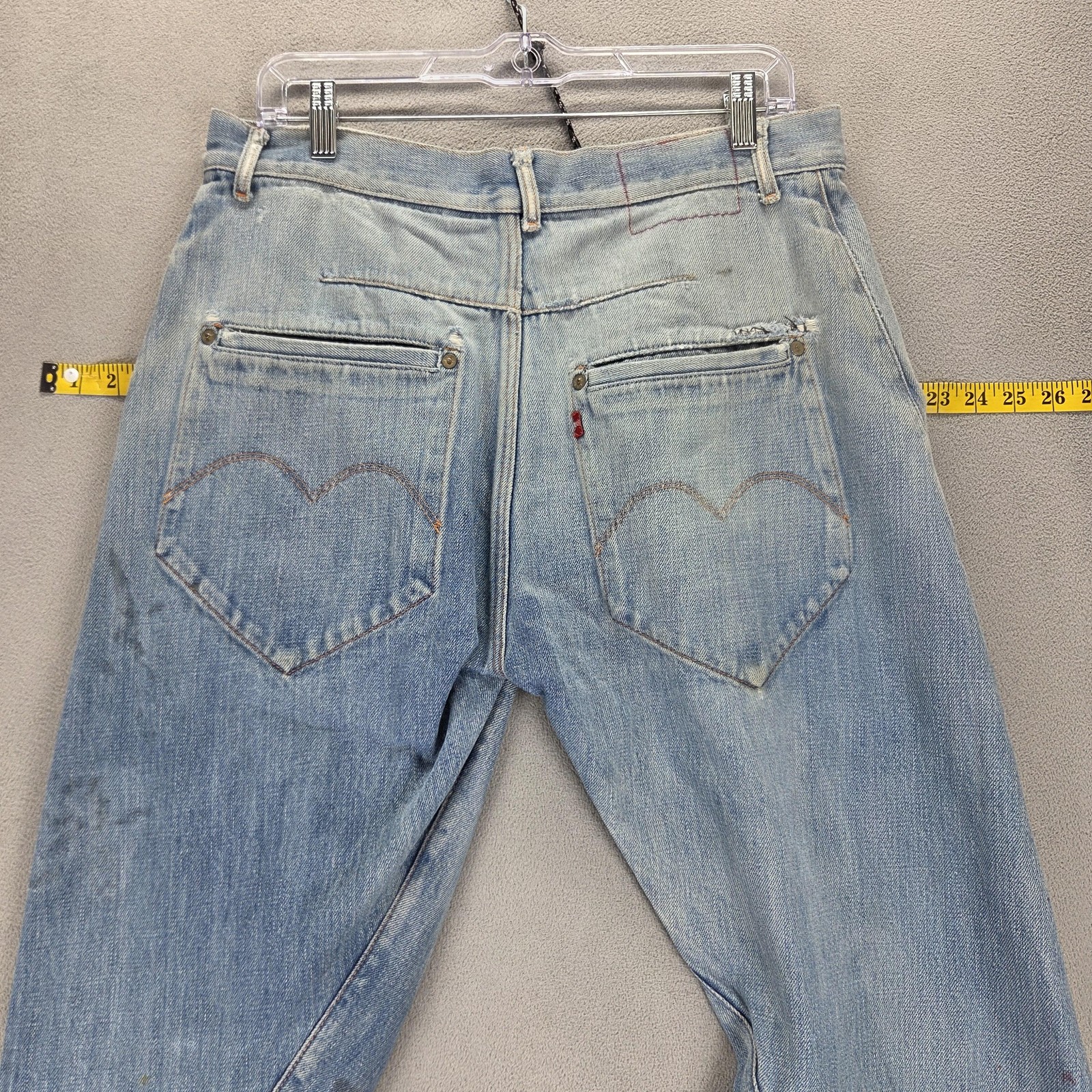 Vintage Levis Engineered Jeans Mens 32×32 Blue Twisted Light Wash Zip Fly