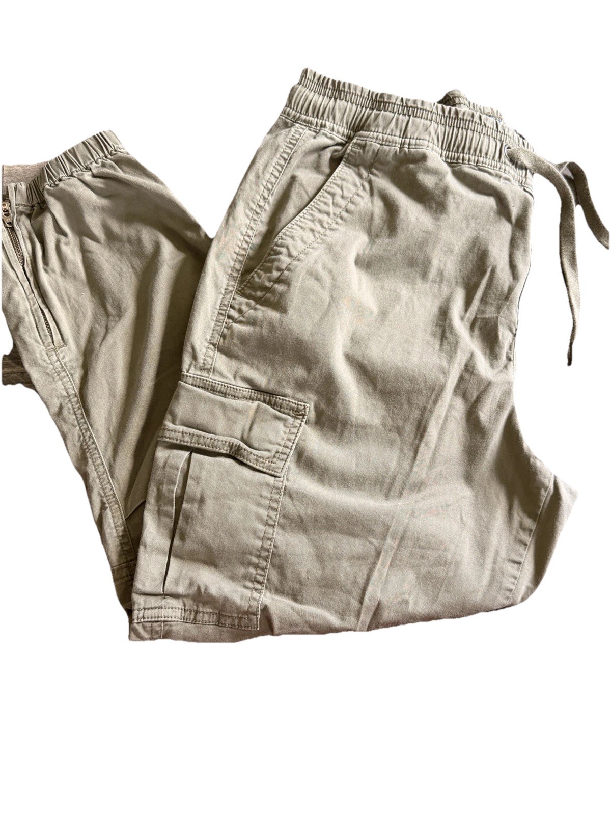 Polo Ralph Lauren Jogger Mens M Olive Chino Jogger Cargo Stretch Zip Cuff Pants