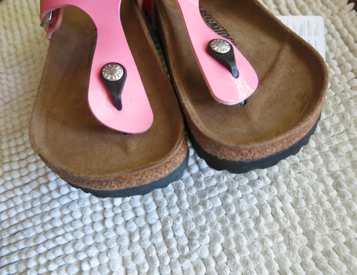 Birkenstock Gizeh Birko-Flor® Patent candy pink EU 38 US 7-7.5 regular/wide