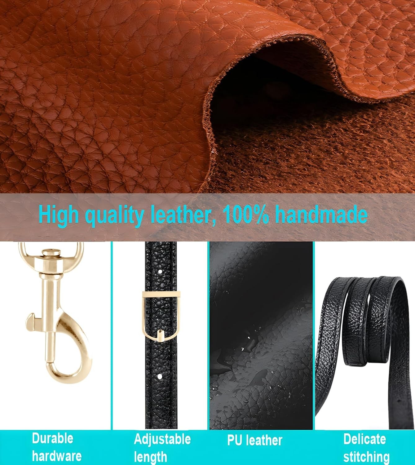 Leather Purse Strap Replacement Black Leather Crossbody Strap Adjustable