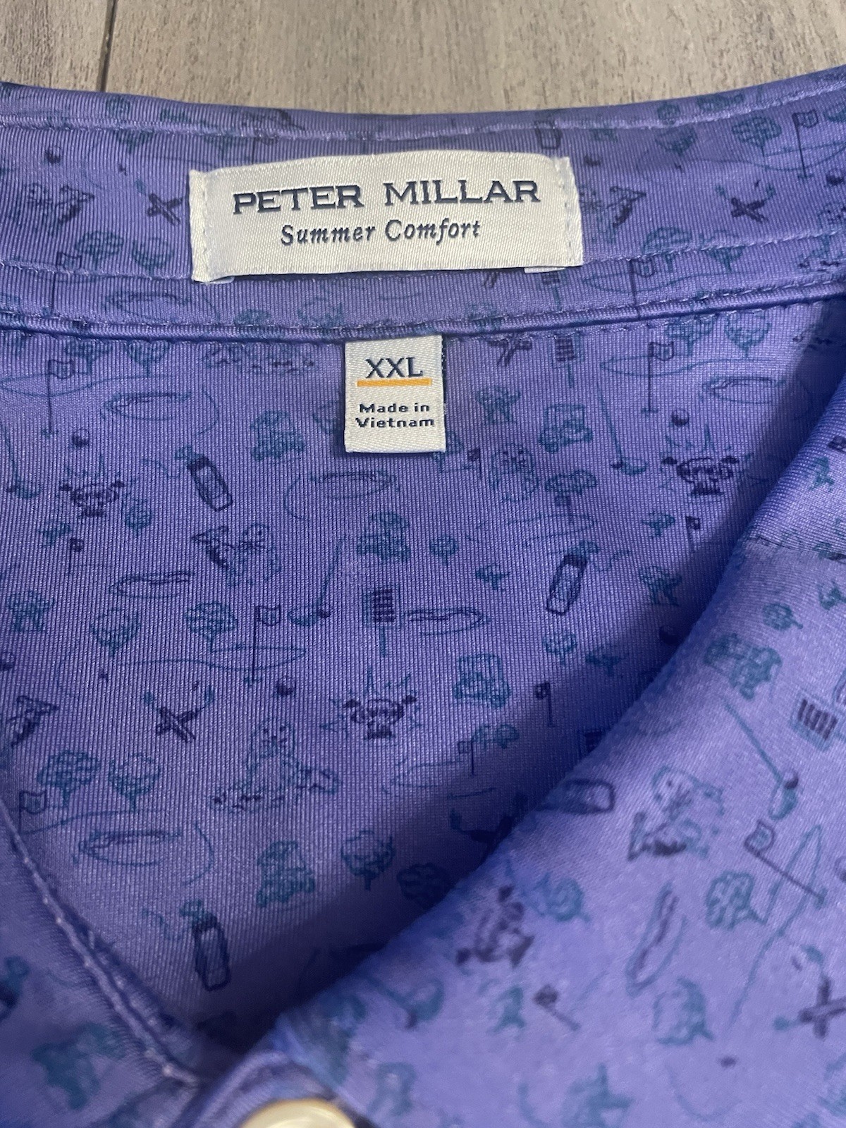 Peter Millar Summer Comfort Polo – XXL – Edgewood 1898 – Caddyshack Golf Print