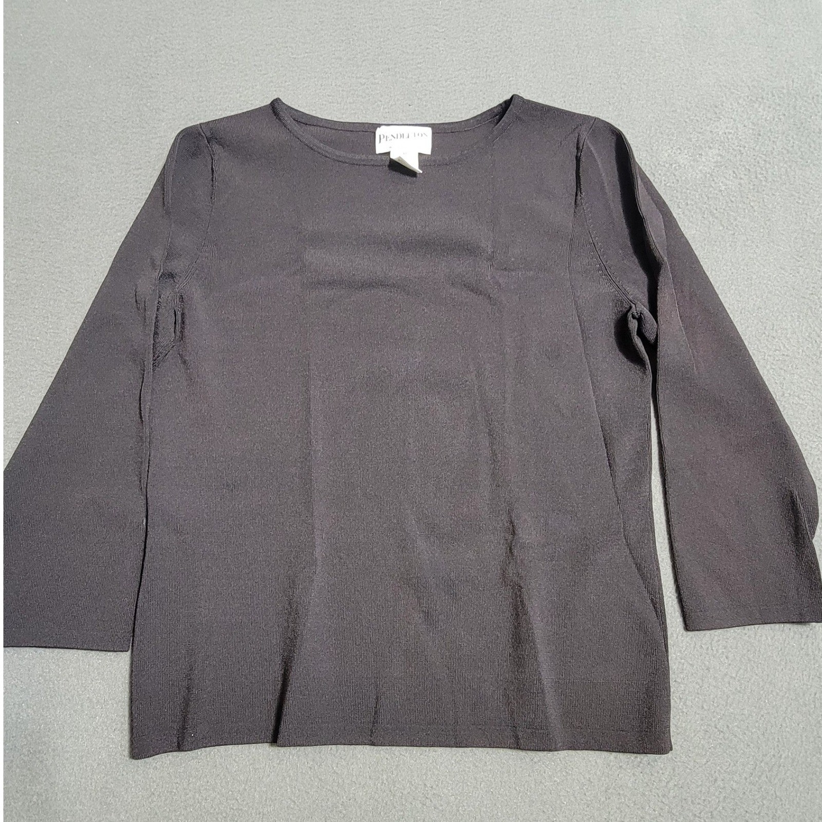 Pendleton Womens Size Medium Long Sleeve Nylon Shirt Top Dark Teal