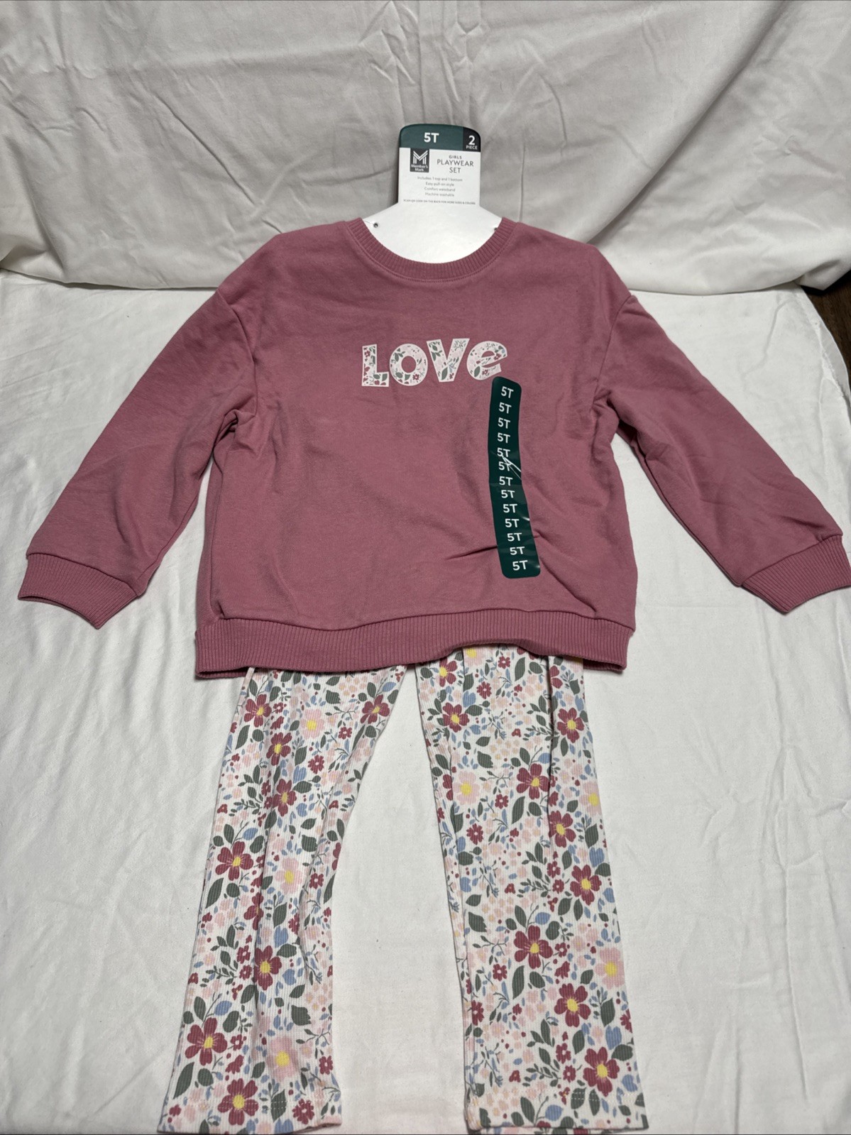 Member’s Mark Girls 2-Piece Playwear Set, Pull-On, Long Sleeve