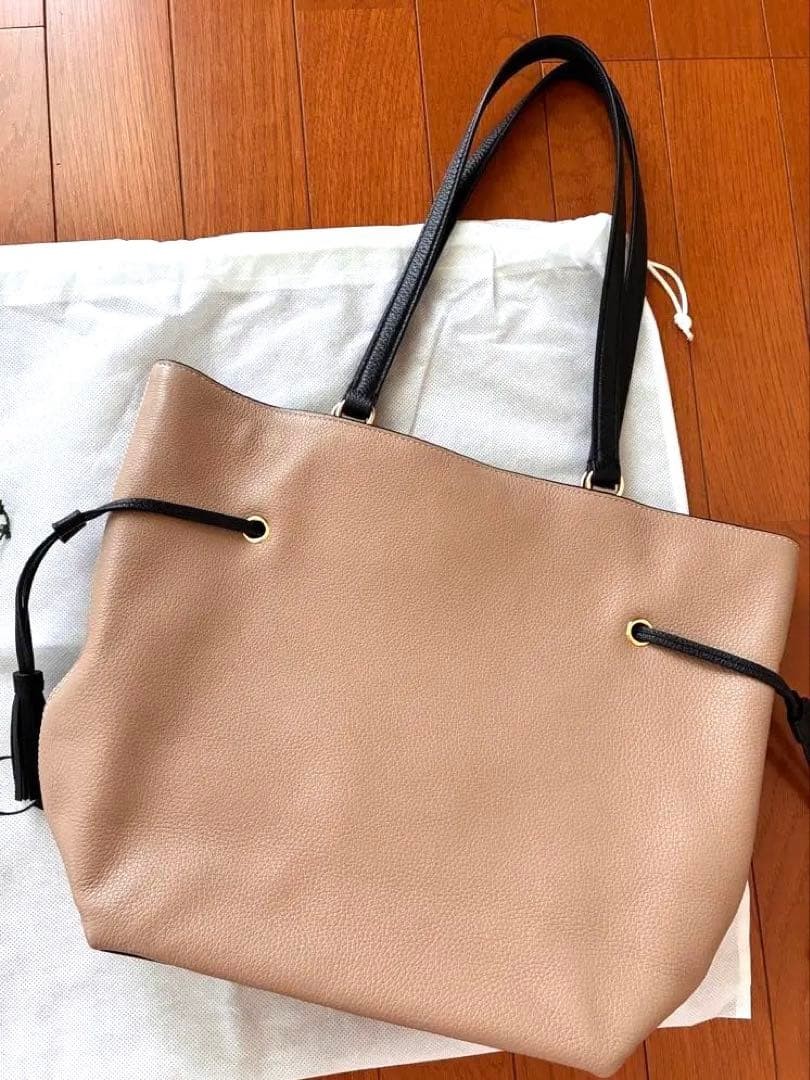 COACH Andy Tassel Drawstring Tote Bag Shoulder Leather from Japan