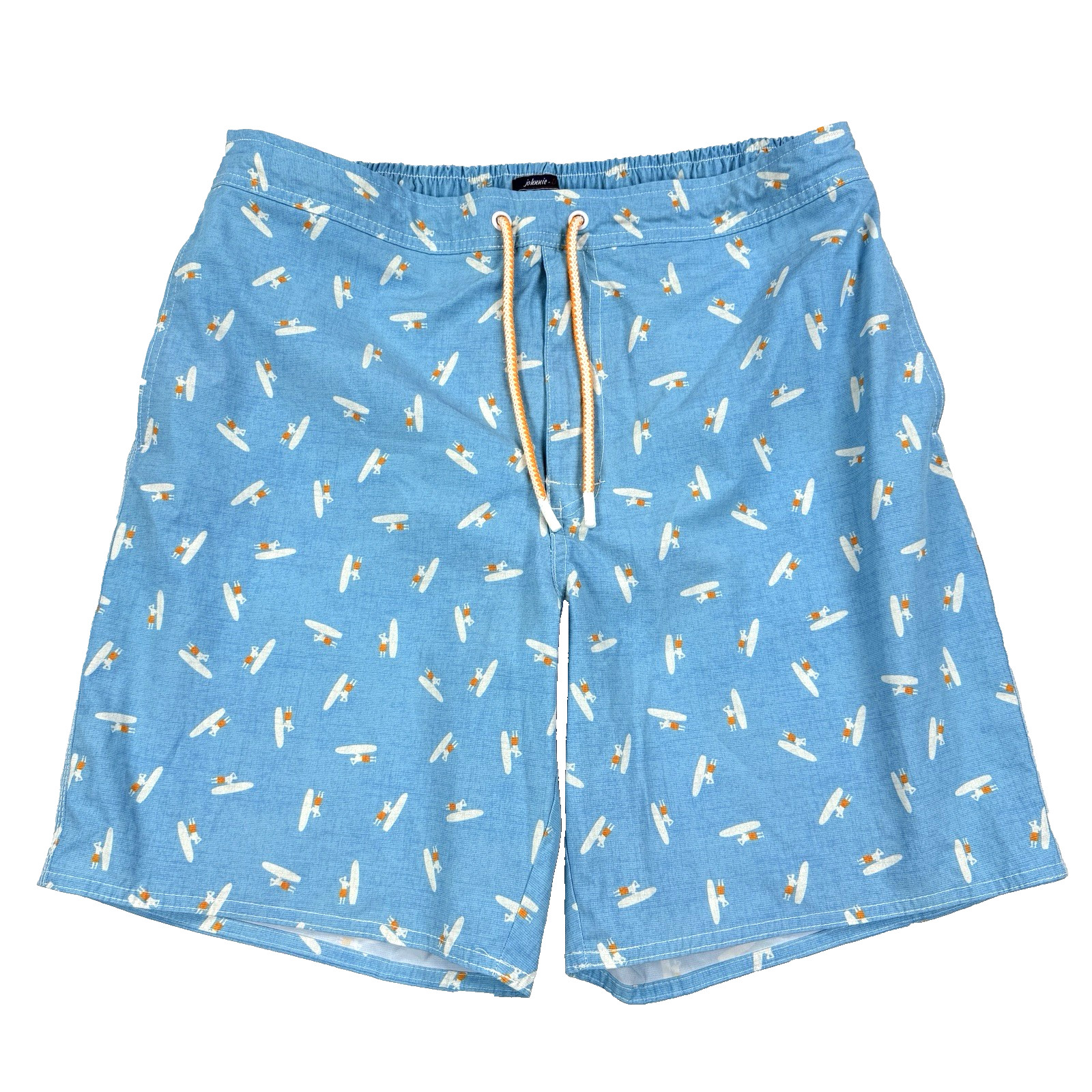 Mens Johnnie O Board Shorts Swim Trunks Surfboard Blue Size XL Outdoor Beach