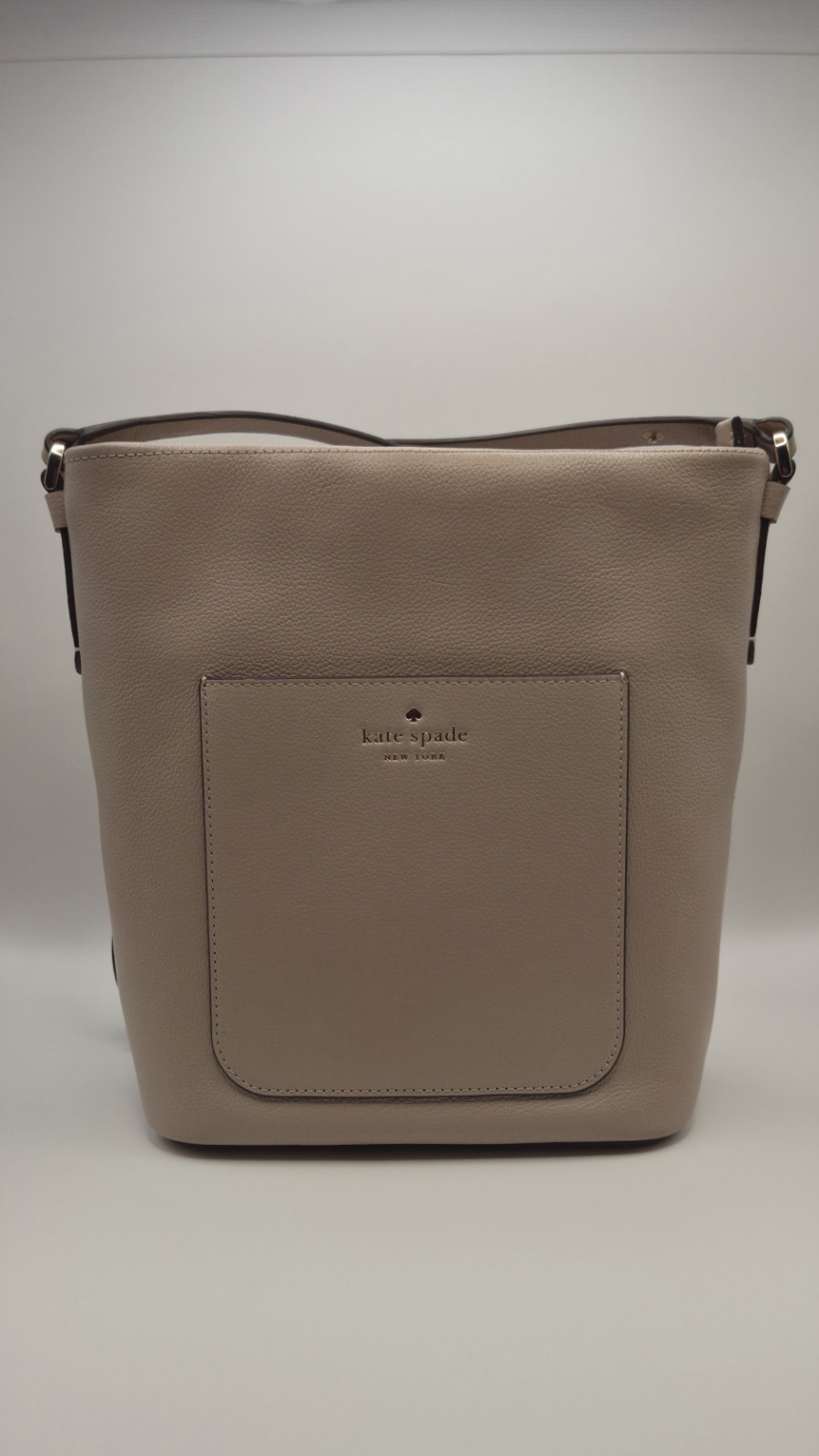 Kate Spade Blush Pink Pebbled Leather Warm Beige Shoulder Bag