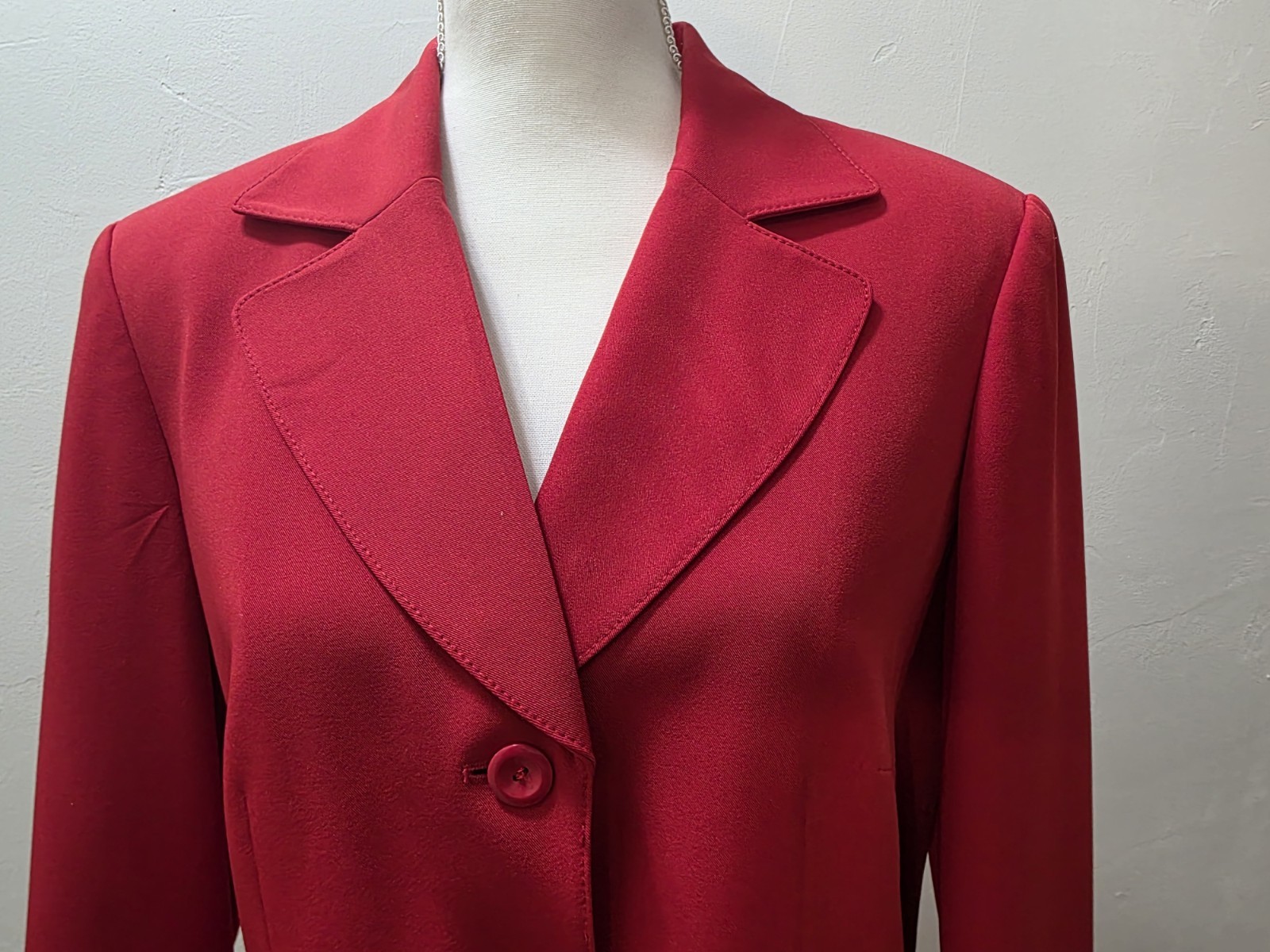 NYP Suits Red Jacket & Pleated Skirt Set Size 12 Business Church Formal
