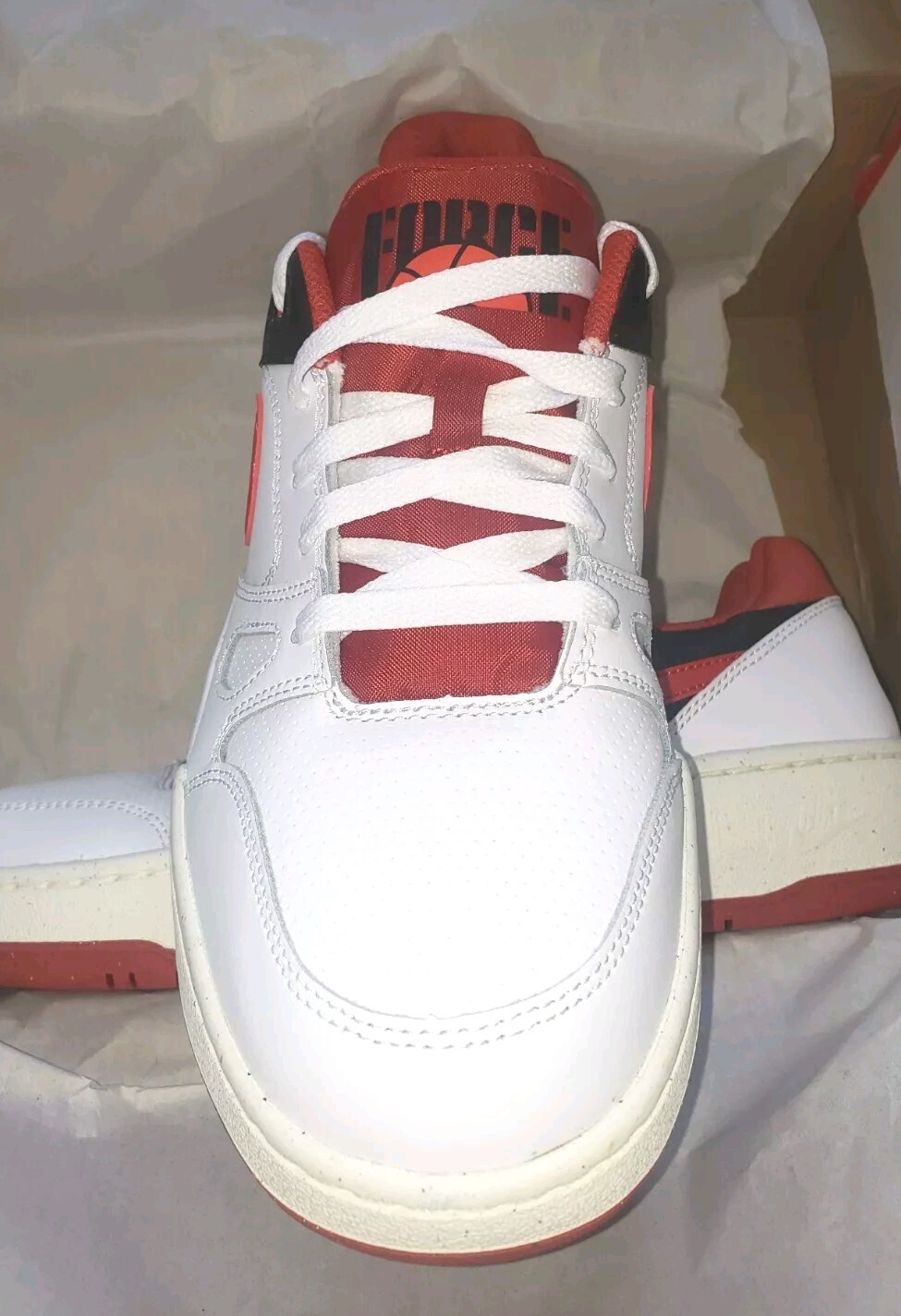 NEW Men’s (CHOOSE SZ) NIKE Full Force Low – RED -WHITE FB1362-102 Basketball 🏀