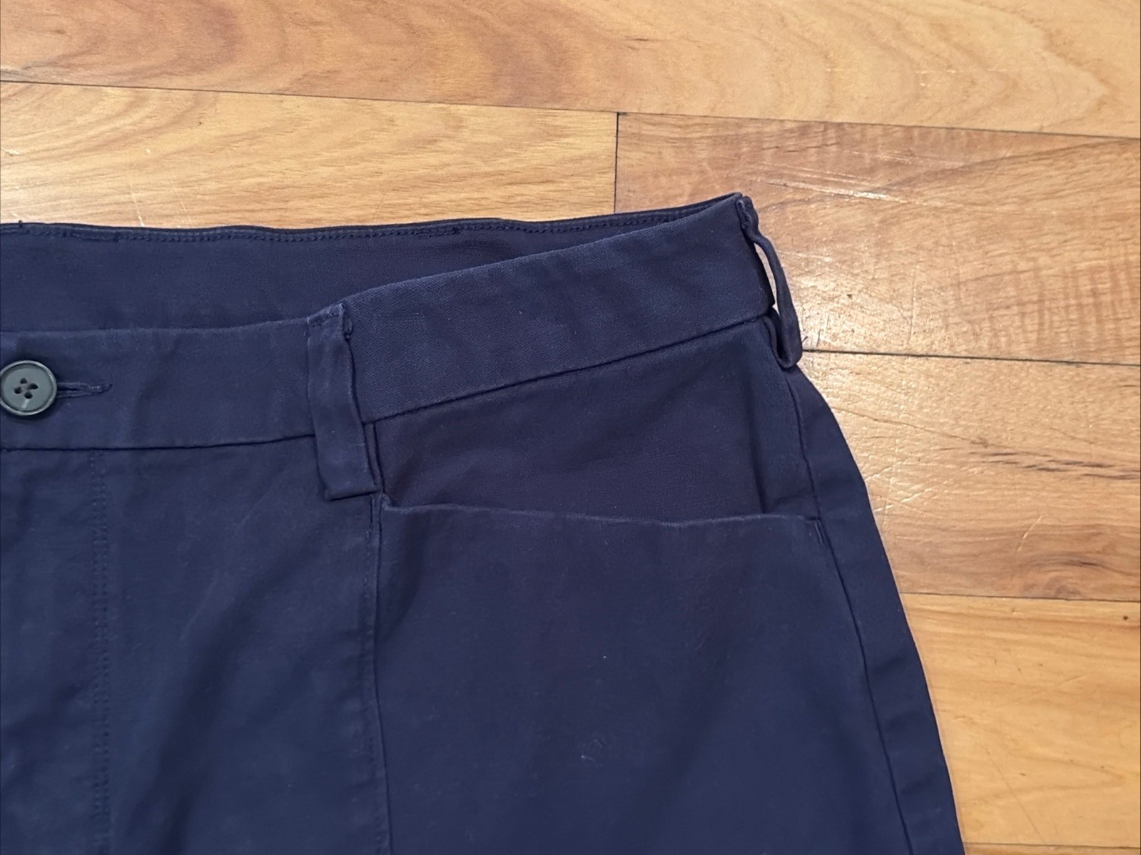 Duluth Trading Co. Blue Crop Capri Wide-Leg Pants Womens Tag 18 Reg Fits 37 x 23