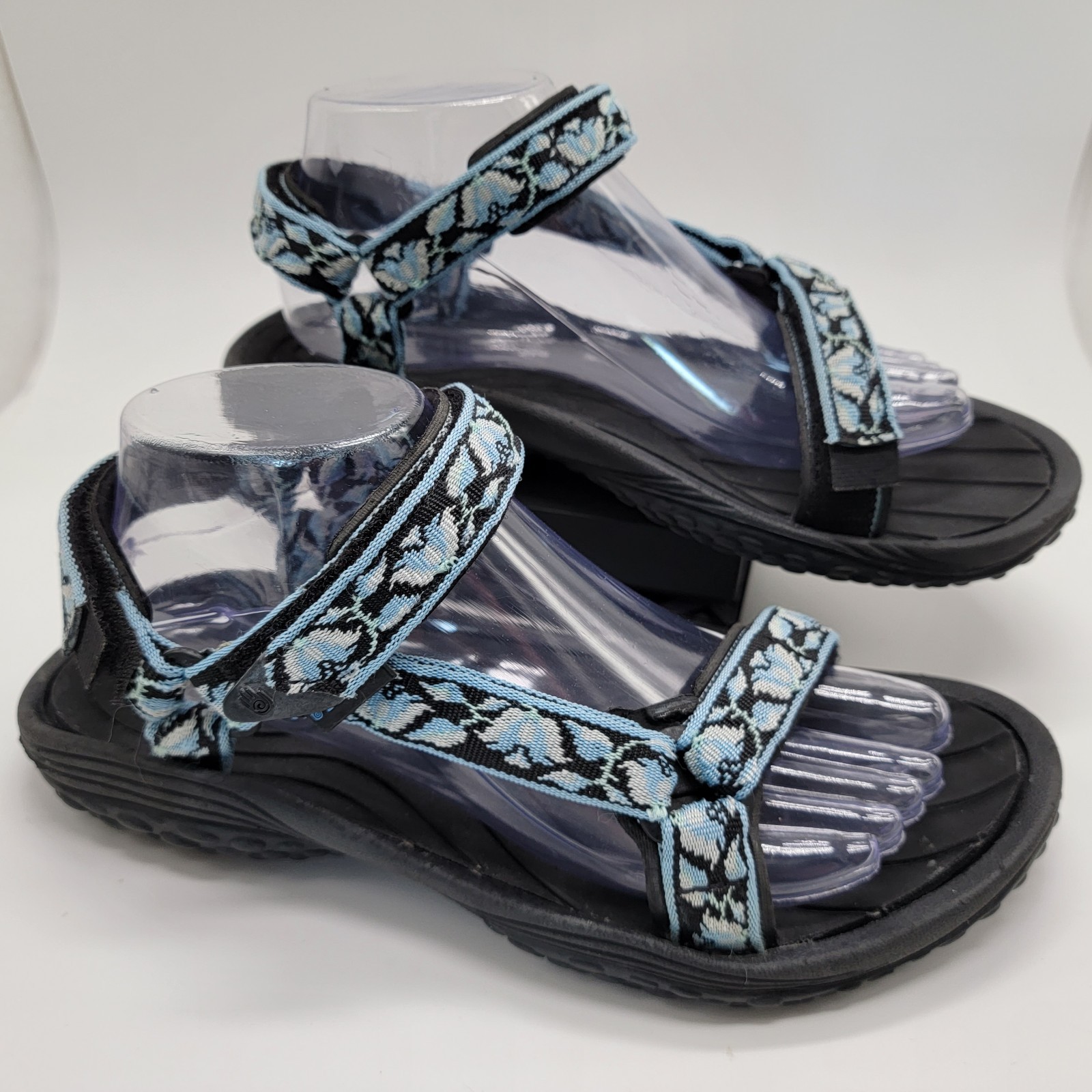 Teva Pretty Rugged Ankle Strap Hiking Sandals Blue Gray Womens Size 9 Adjustable