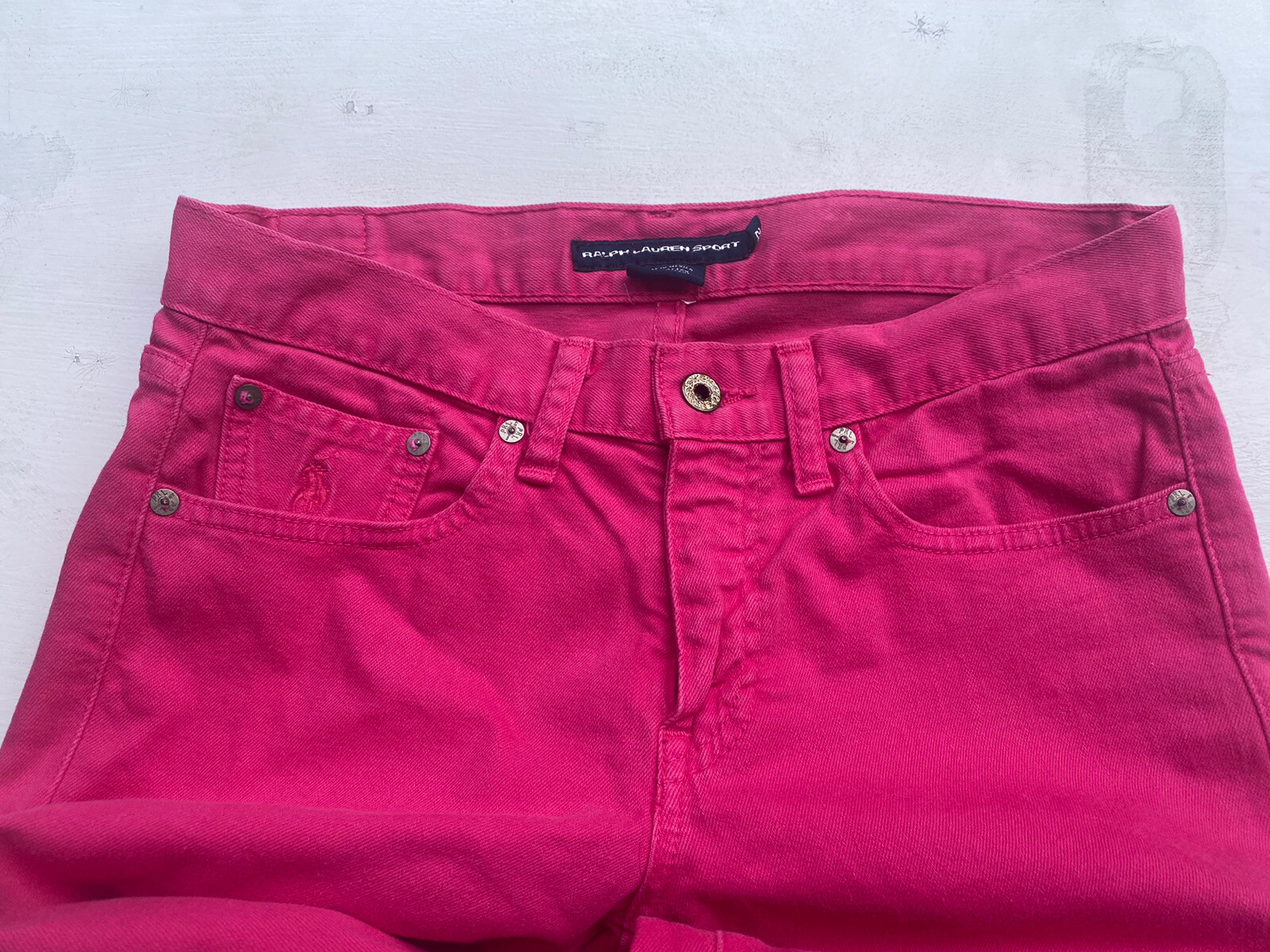 Women’s Ralph Lauren Sport Cotton Blend Pink Jeans 28 Waist 32 X 31