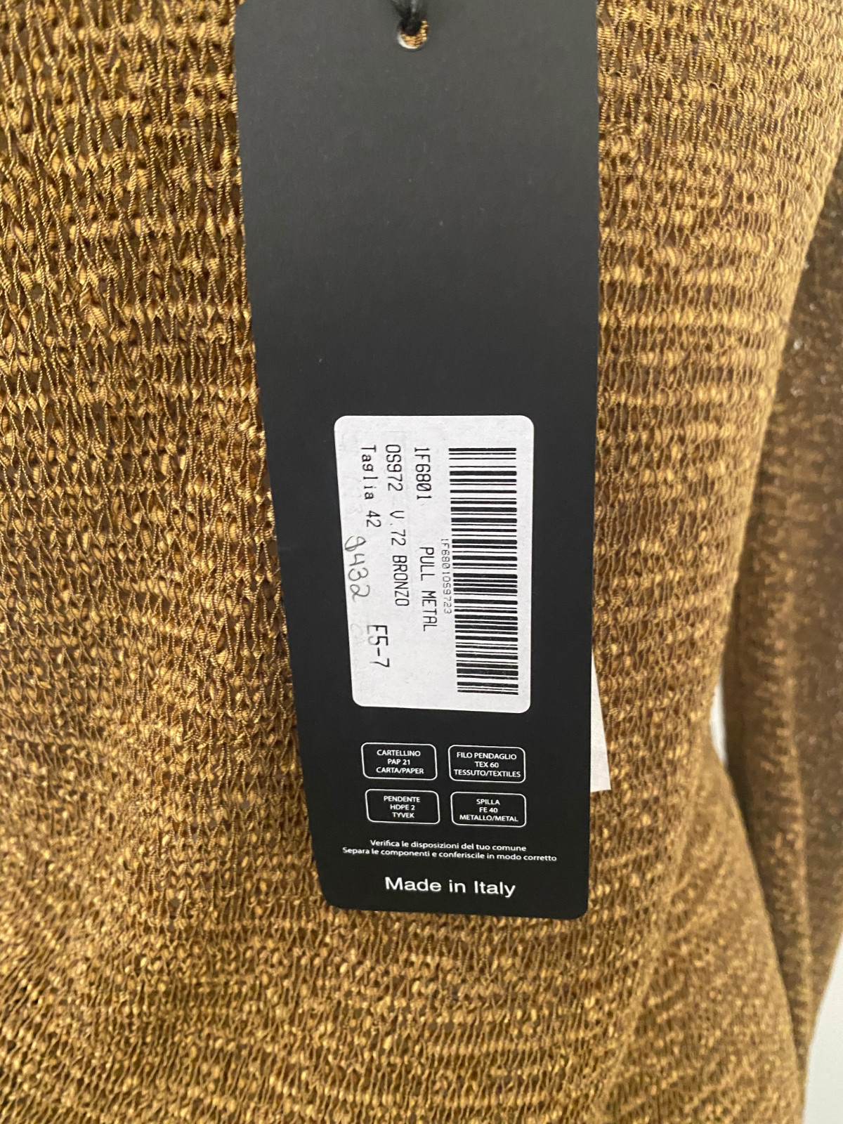 Pier Antonio Gaspari Camel pullover Size IT 42 US Size 6