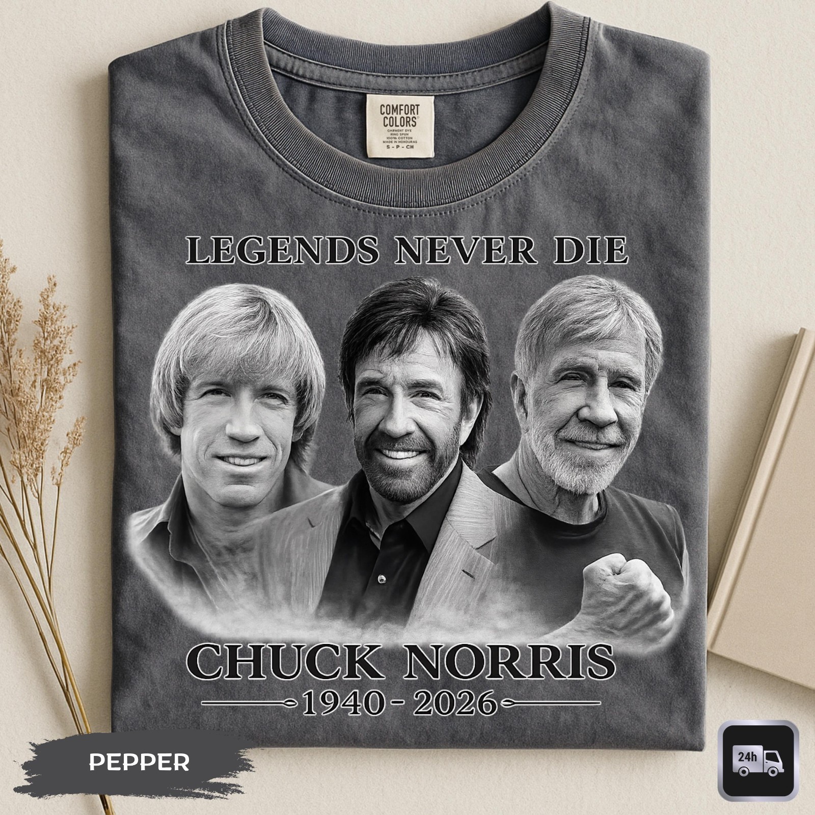 Chuck Norris Legends Never Die Shirt, 1940-2026 RIP Legend Shirt, Gift For Her