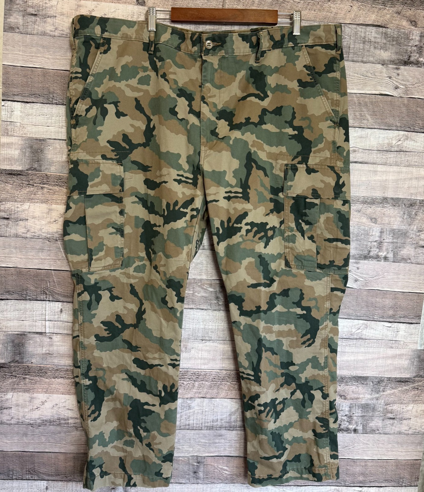 Levis Mens Camouflage Pants 48×30 Brown Military Straight Leg Classic Outdoors
