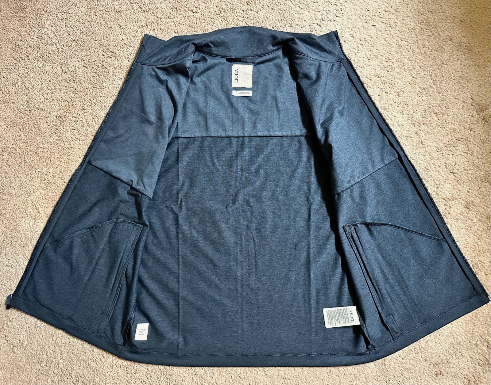 Vuori Men’s Sunday Element Vest INK HEATHER Blue sz Small NEW
