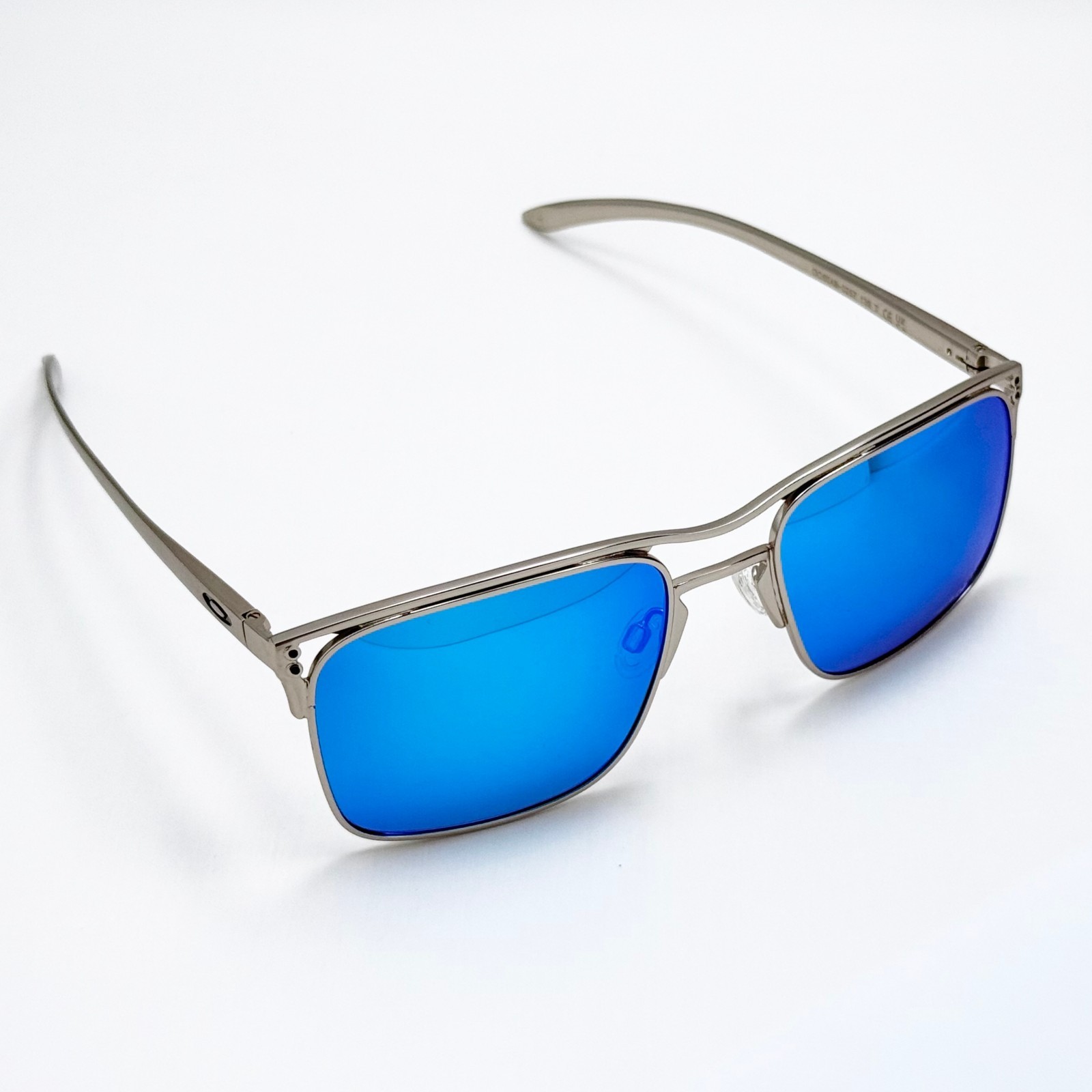 Oakley Holbrook Ti OO6048 Sunglasses Silver Frame Blue Polarized Lens