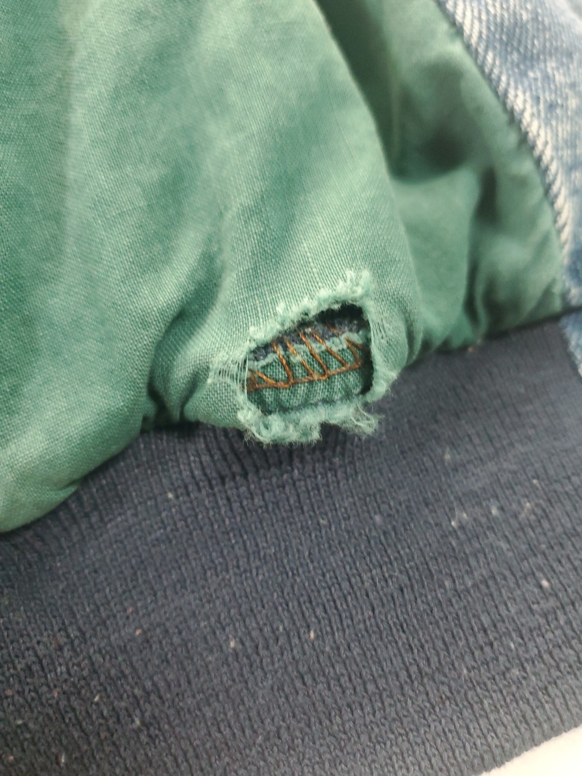 Vintage Hartwell Denim Varsity Bomber Jacket Deltic Logo Size XL