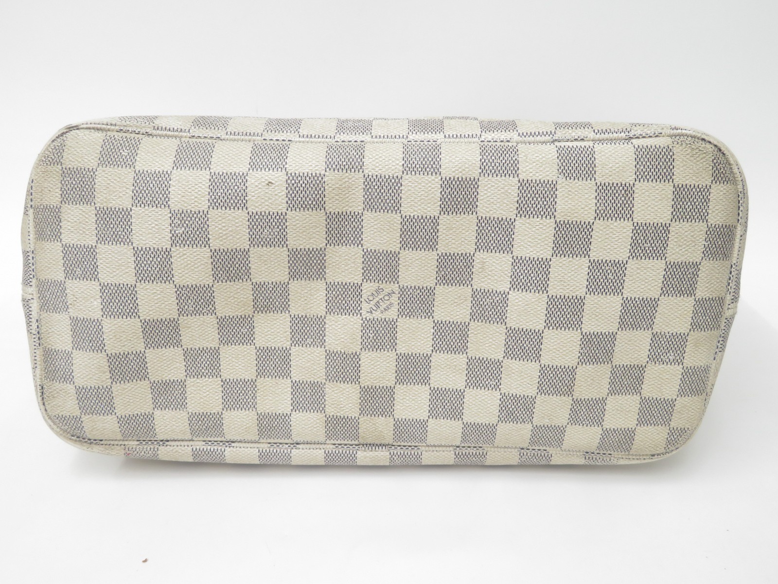 Authentic Louis Vuitton Damier Azur Neverfull MM Shoulder Tote Bag F#51574