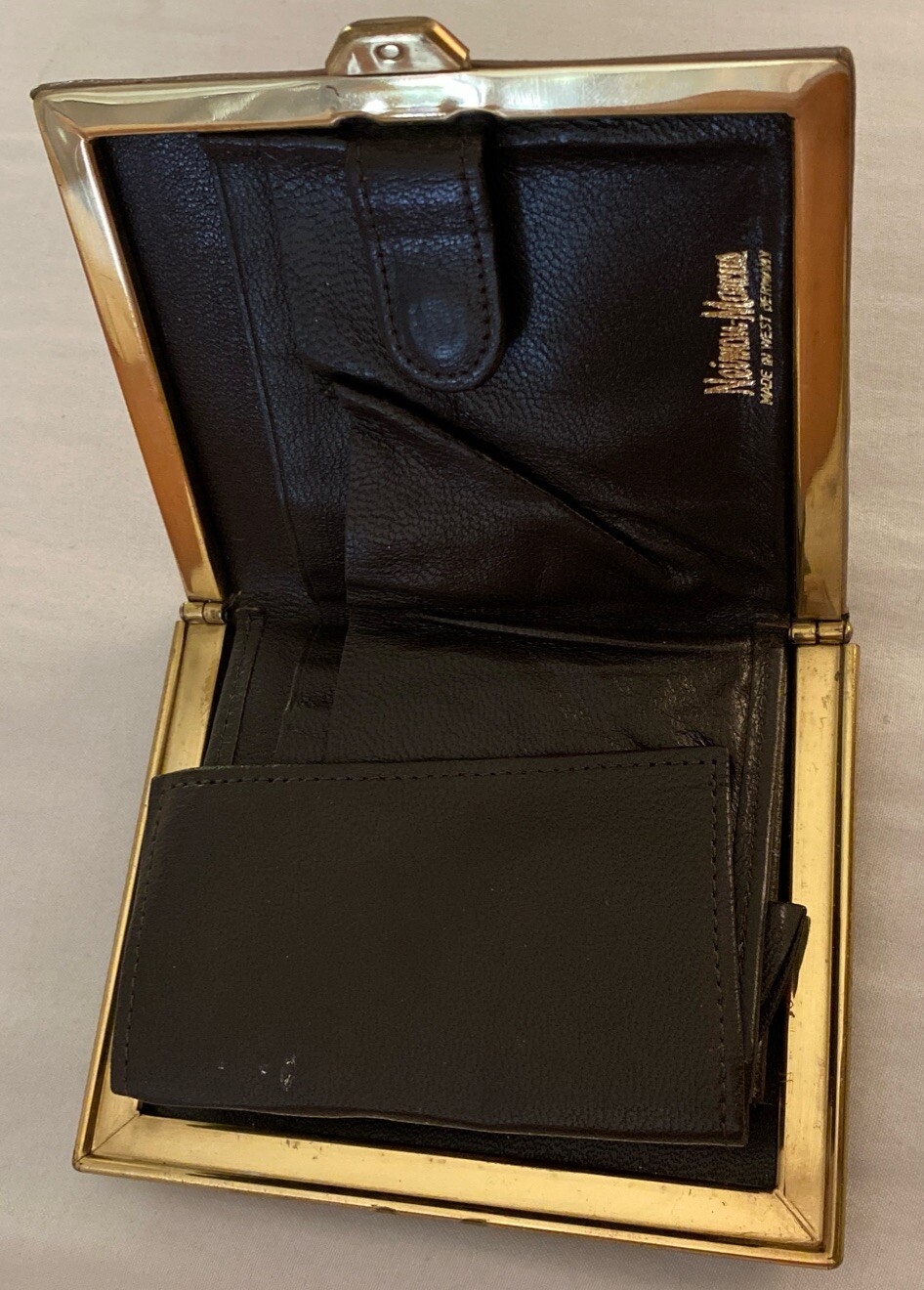Vintage NEIMAN MARCUS West Germany Small Wallet Coin Purse Leather Rare!
