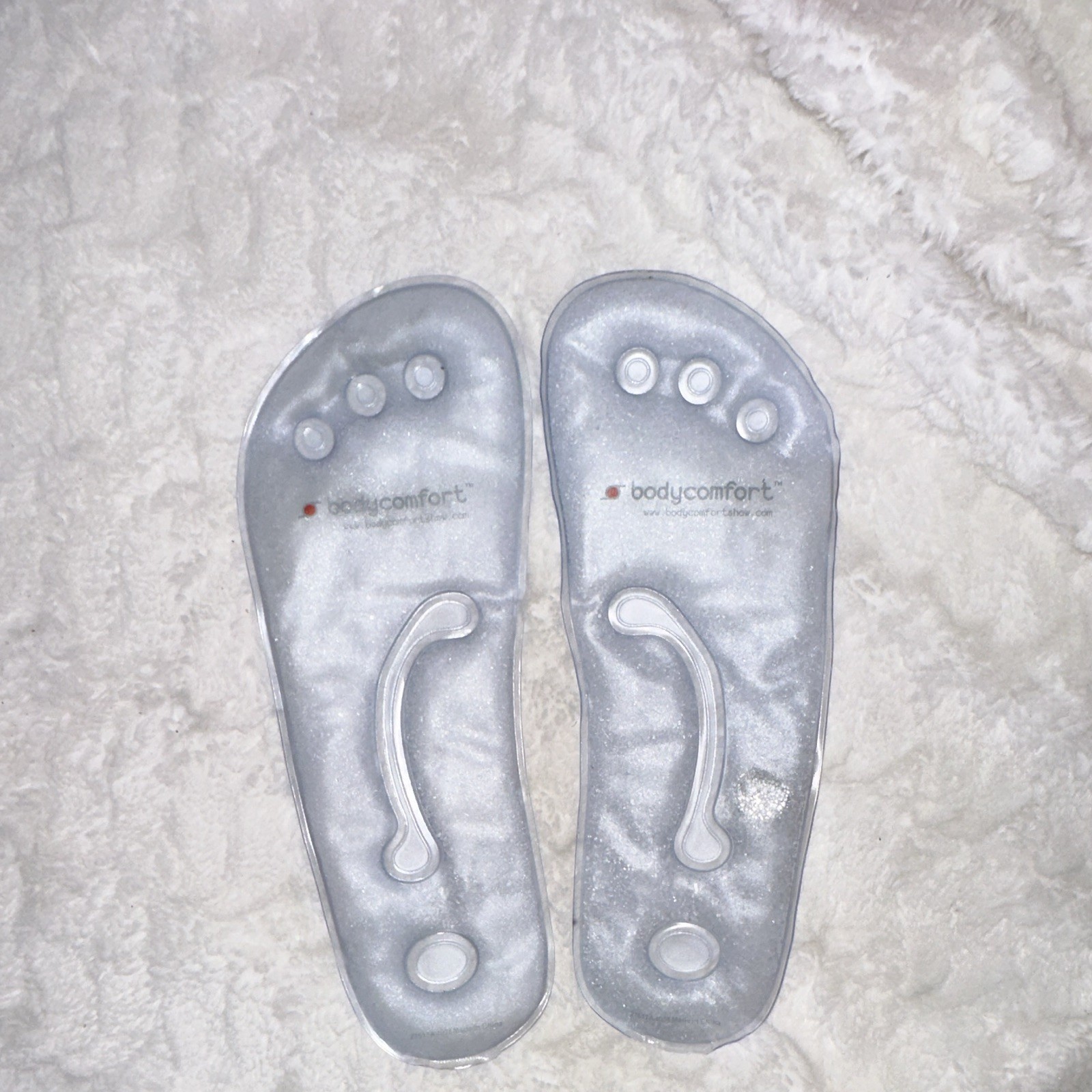 Body Comfort Clear Silicone Shoe Insoles Inserts Cushioning Support Pair